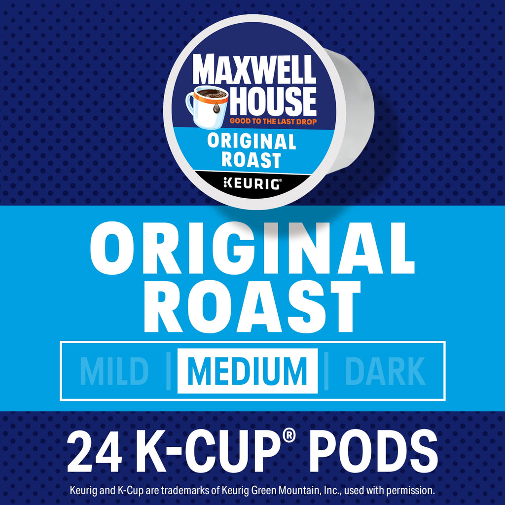 Maxwell House Original Roast Medium Roast K-Cup® Coffee Pods, 24 Count Box