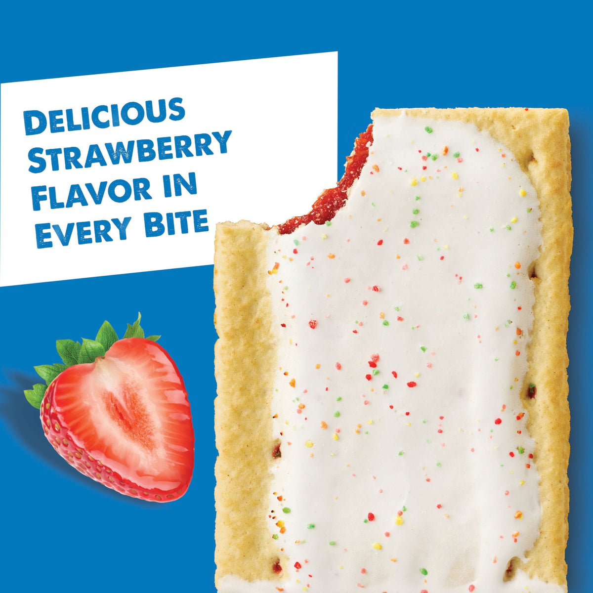 Pop-Tarts Toaster Pastries, Breakfast Foods, Kids Snacks, Frosted Strawberry (8 Pop-Tarts)