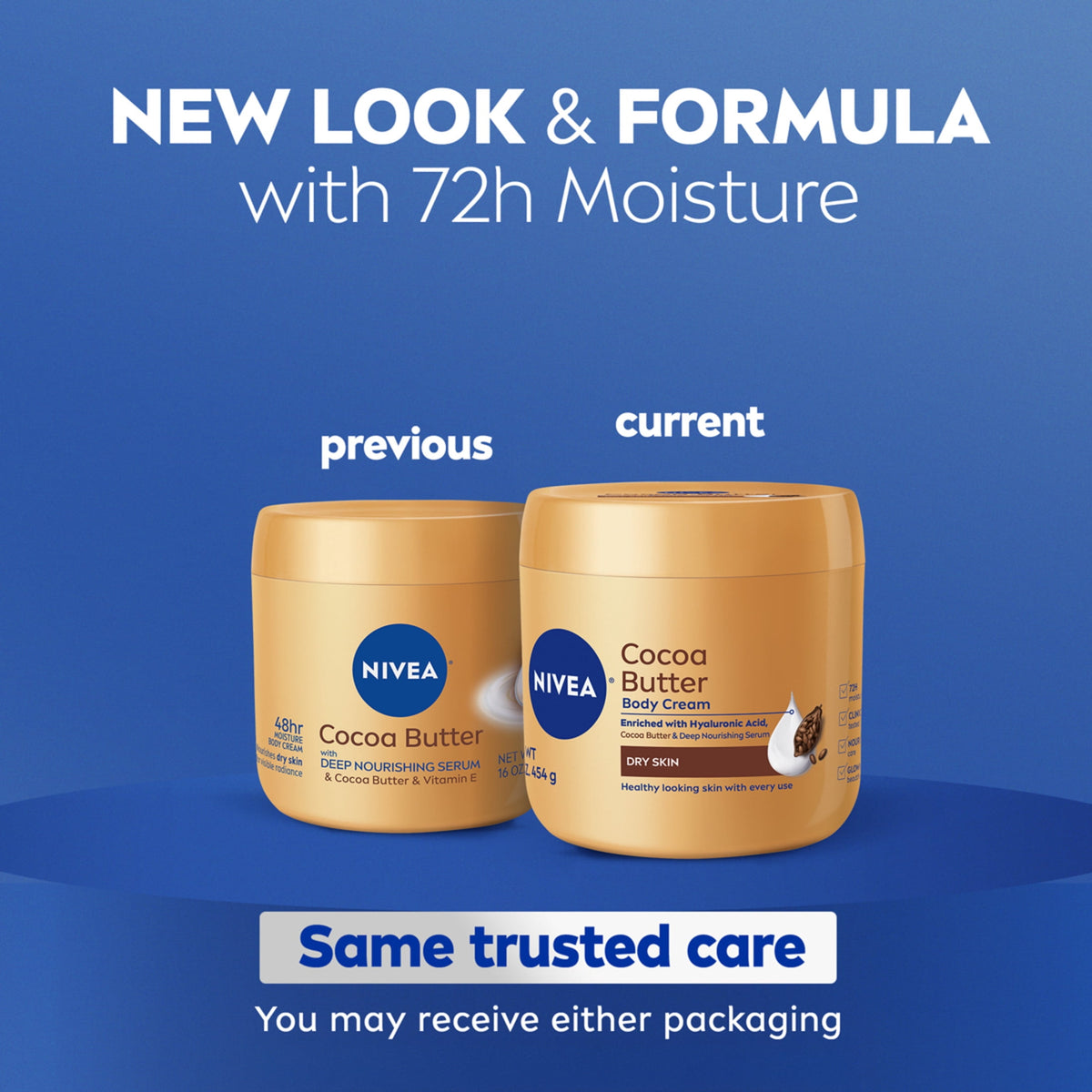 NIVEA Cocoa Butter Body Cream for Dry Skin, 16 oz