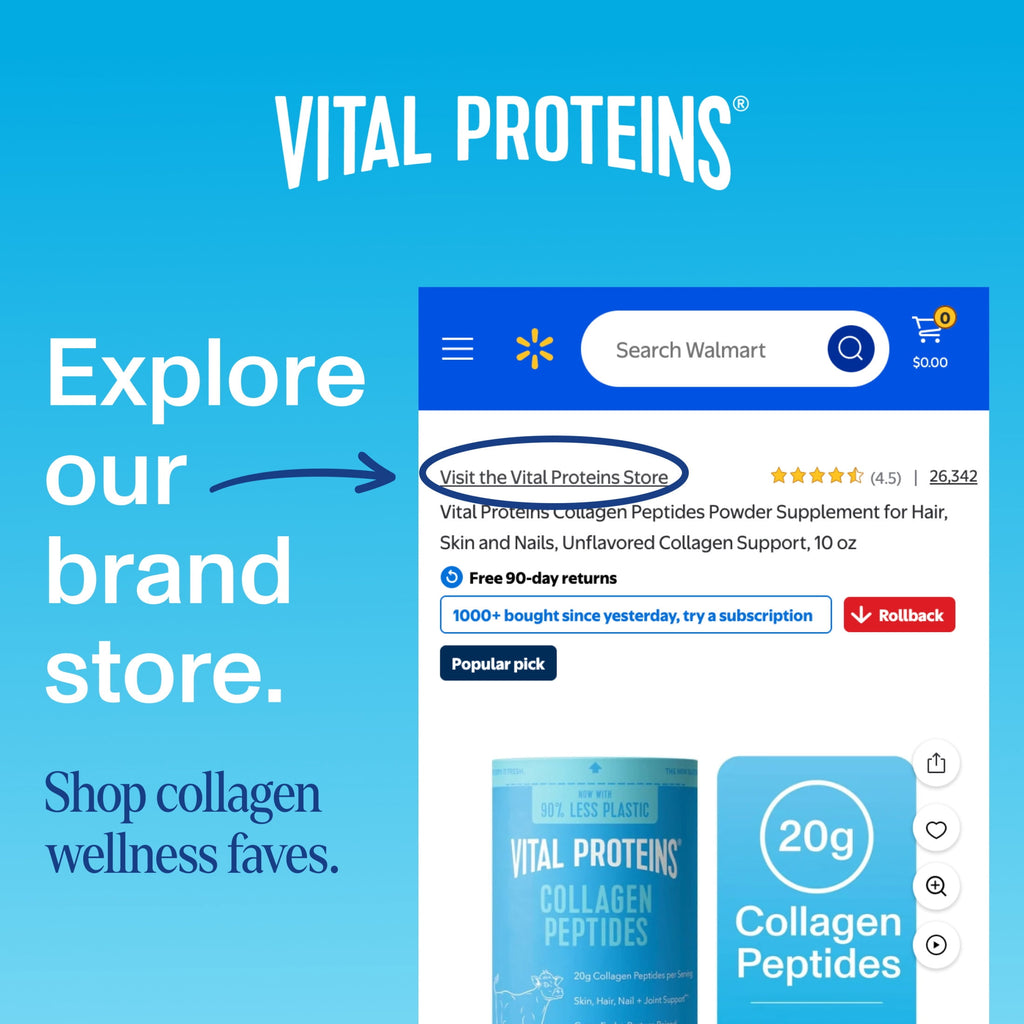 Vital Proteins Collagen Peptides Powder Supplement for Hair, Skin and Nails, Unflavored Collagen Support, 10 oz