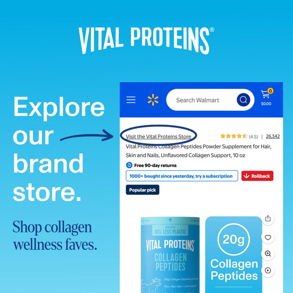 Vital Proteins Collagen Peptides Powder Supplement for Hair, Skin and Nails, Unflavored Collagen Support, 10 oz