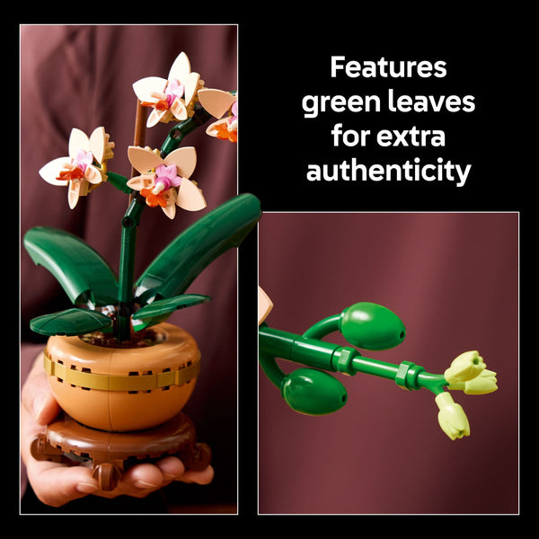 LEGO Botanicals Mini Orchid Building Set 10343, Artificial Plant Home Decor for Adults 18+