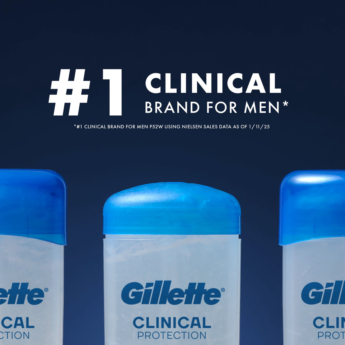 Gillette Antiperspirant Deodorant for Men, Clinical Protection Clear Gel Cool Wave Scent, 2.6 oz