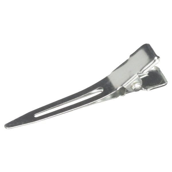Cousin DIY 1.75 in Single Prong Metal Hair Clip, Bulk Pack of 33, Silver, Small, Adult