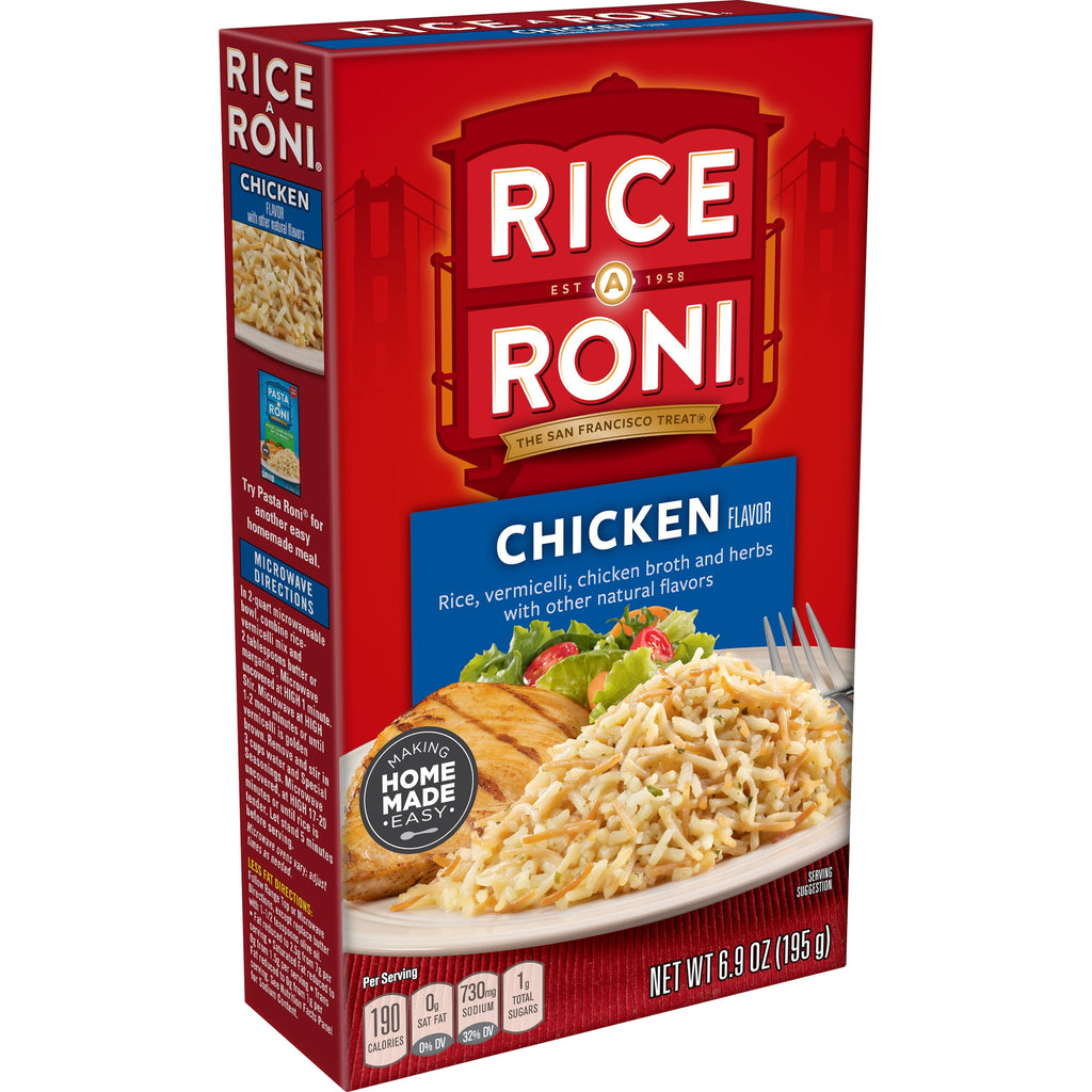 Rice-A-Roni Chicken Broth and Herbs Flavor Rice & Vermicelli Packaged Meal, Shelf-Stable 6.9 oz Box