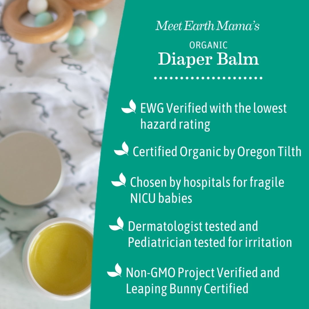 Earth Mama Organic Diaper Balm for Newborns, Infants & Toddlers, 2 fl oz