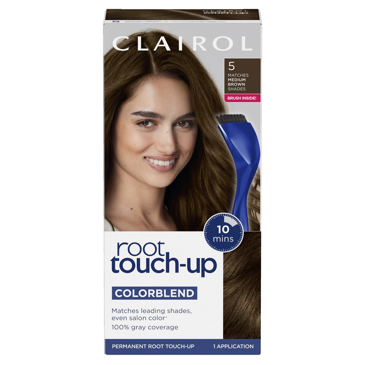 Clairol Root Touch-Up Nice'n Easy Permanent Hair Dye, 5 Medium Brown, Hair Color, 1 Kit