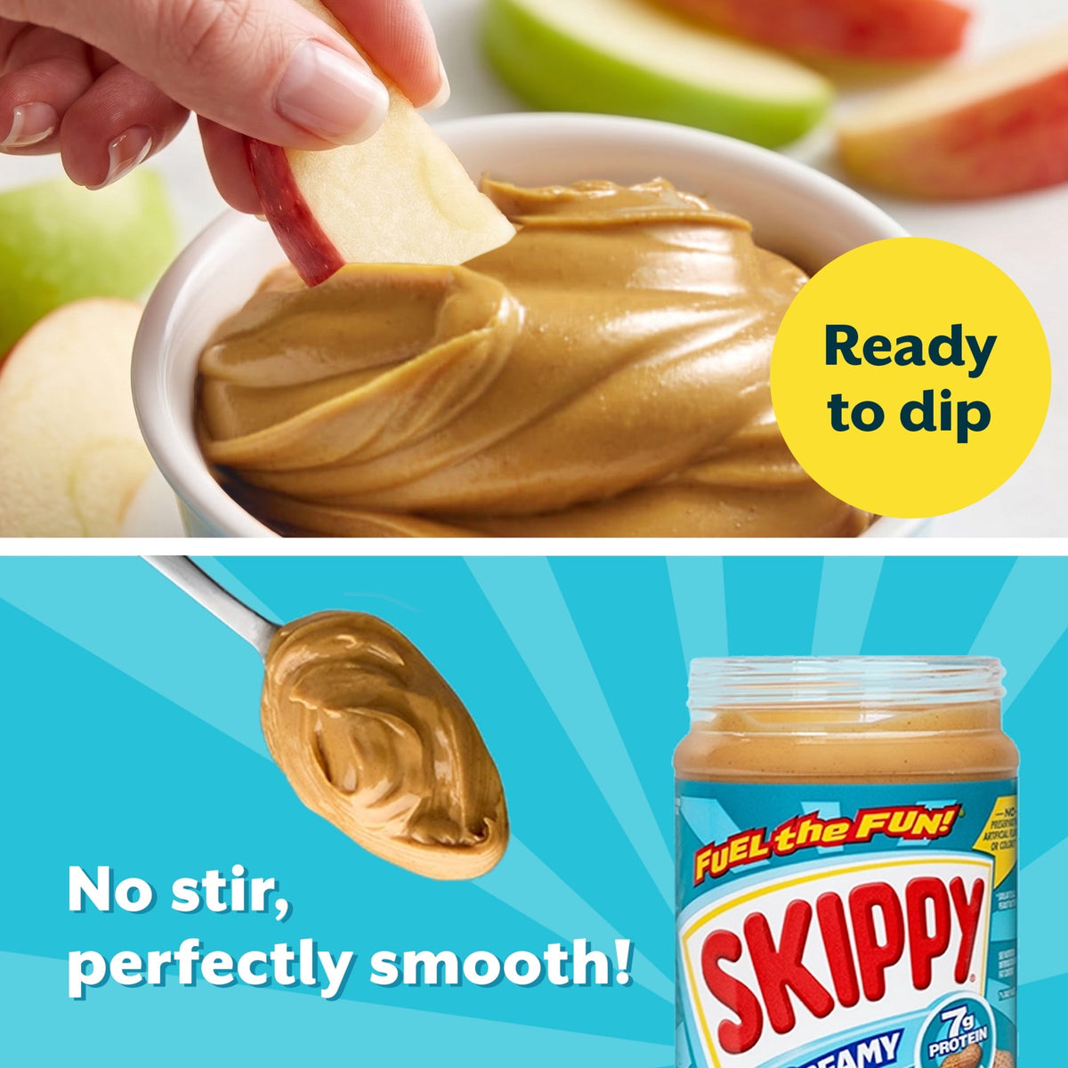 SKIPPY Creamy Peanut Butter, Roasted Peanuts, No Stir, Gluten Free, 40 oz