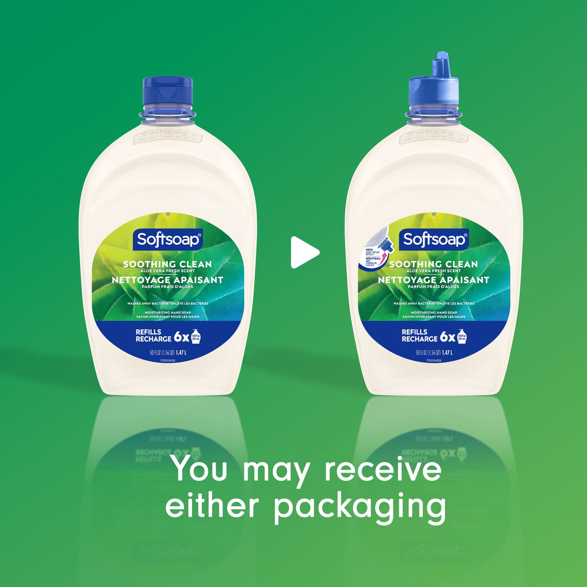 Softsoap Soothing Clean Liquid Hand Soap, Aloe Vera Fresh Scent, 50 fl oz