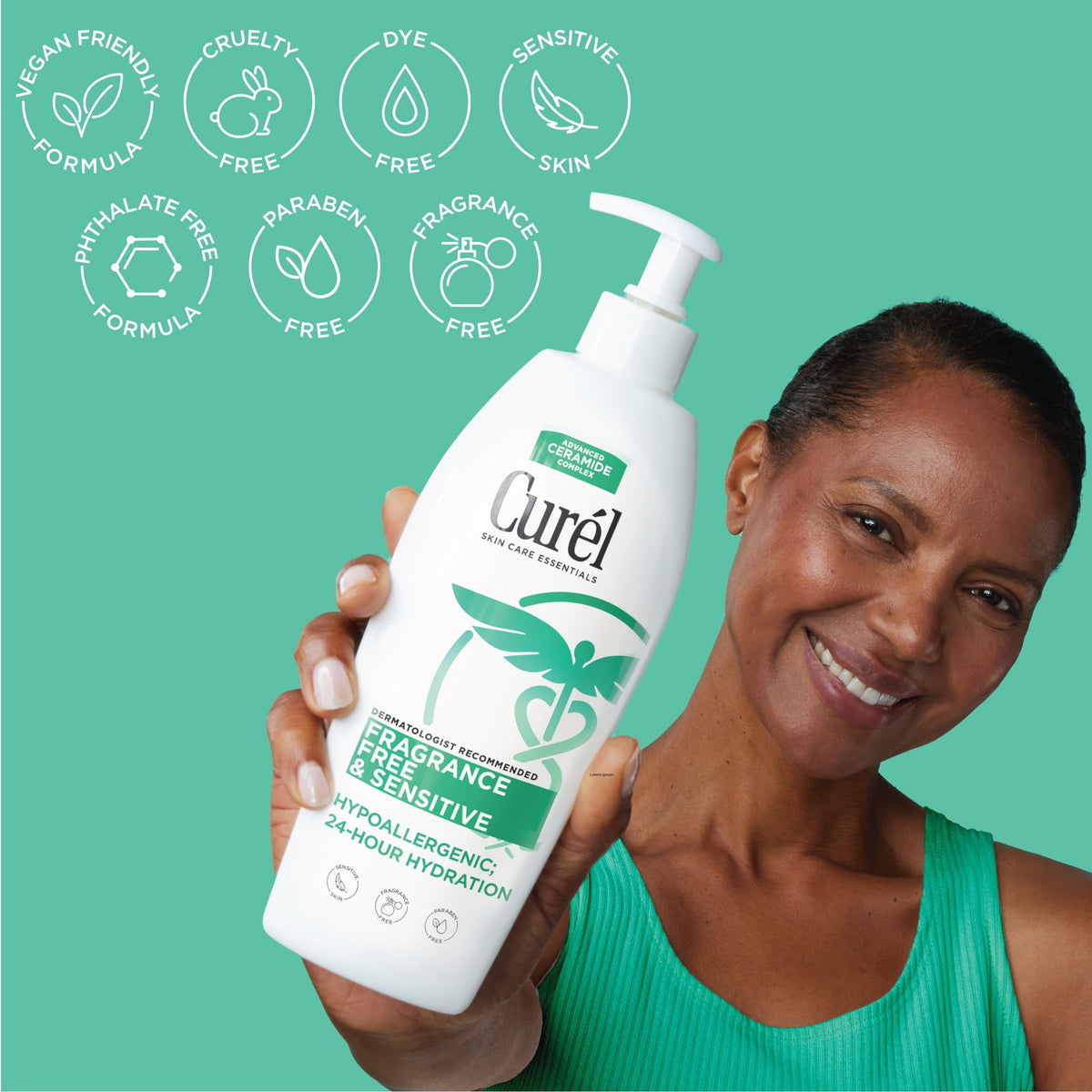 Curel Fragrance Free Moisturizer, Sensitive Skin Body Lotion for Dry Skin, 20 oz