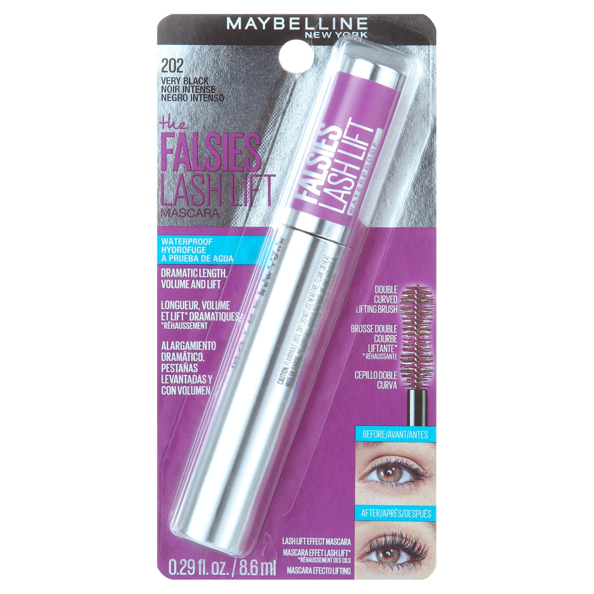 Maybelline The Falsies Lash Lift Waterproof Mascara, Very Black