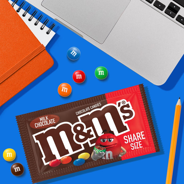 M&M'S Milk Chocolate Candy Pouch, Sharing Size, 3.14 oz