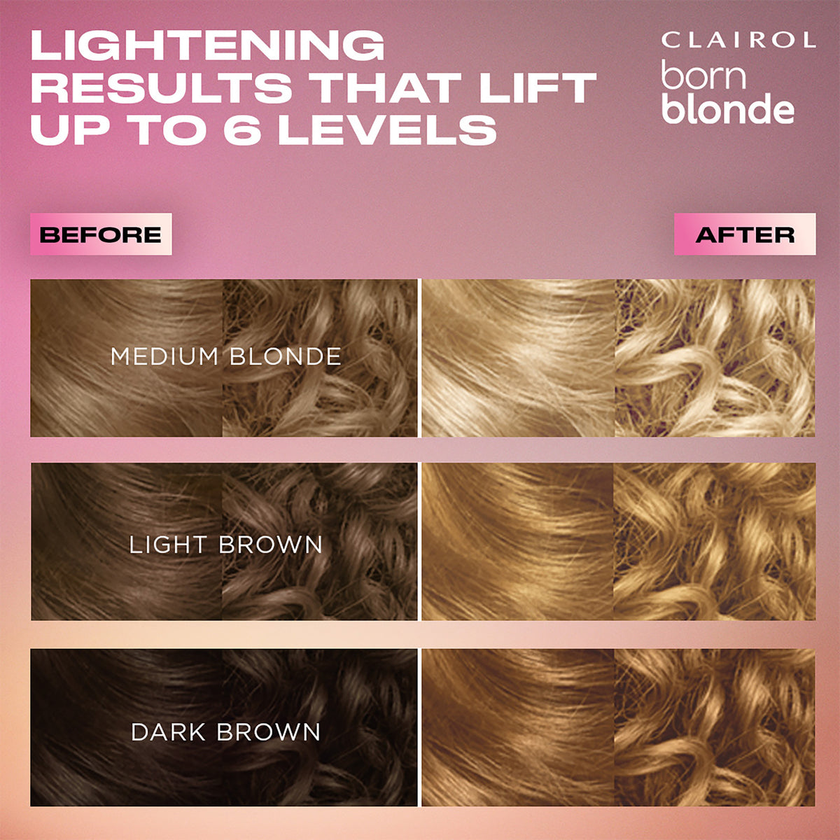 Clairol Born Blonde Permanent Hair Dye, Ultimate Blonding Hair Color Kit, Extra Blonde, 1 Application