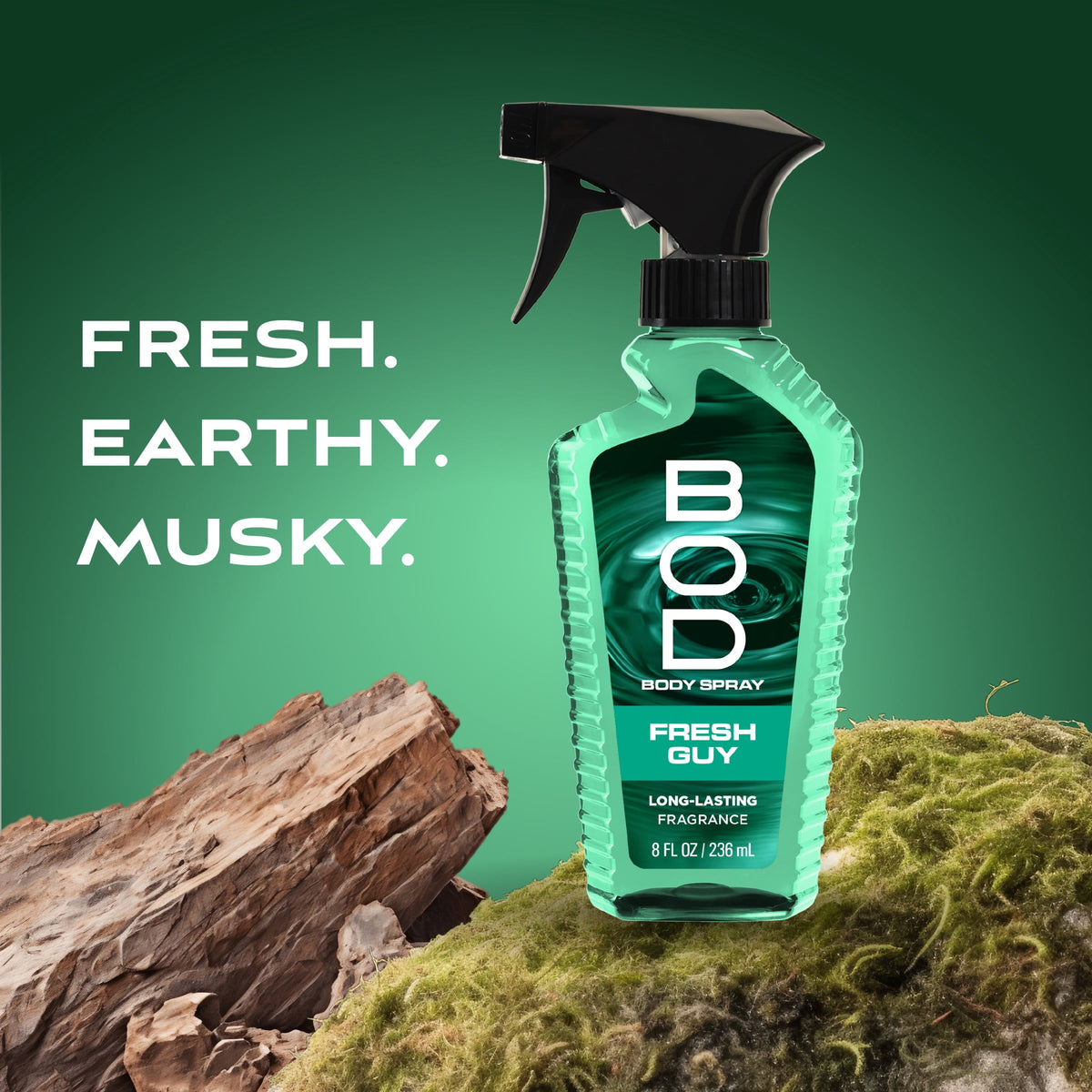 Bod Man Fragrance Body Spray, Fresh Guy, 8 fl oz