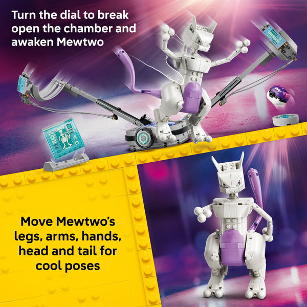 LEGO Pokémon SMART Play Mewtwo's Lab Break 72163 Building Set with SMART Tag and Brick-Built Pokémon Figure, Ages 10+