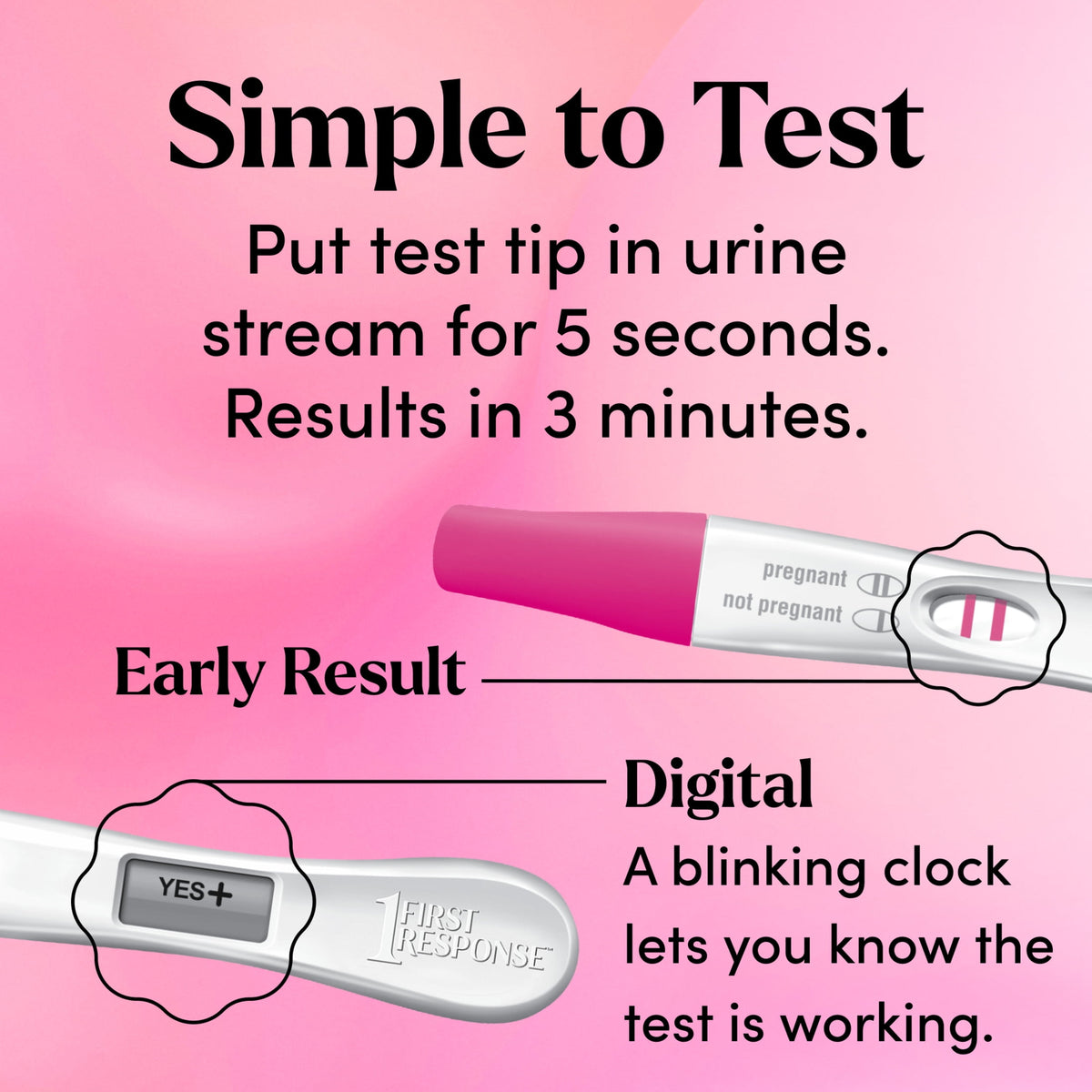 FIRST RESPONSE Test & Confirm Pregnancy Test, 1 Line Test and 1 Digital Test Pack