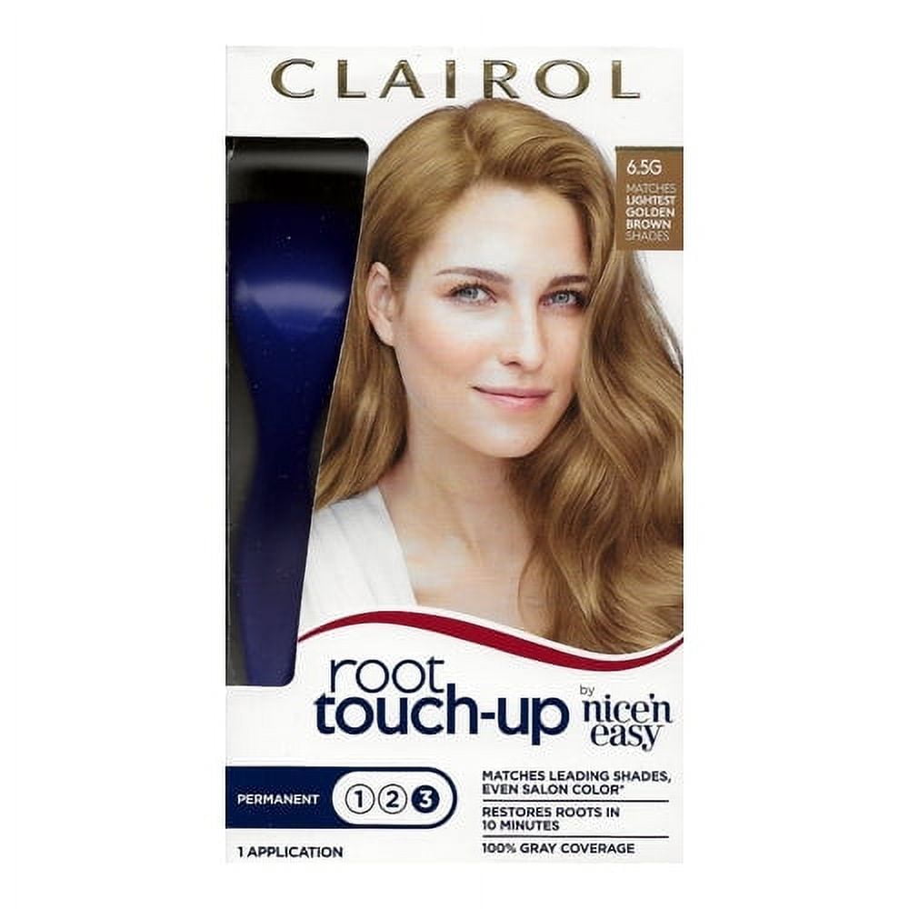 Clairol Root Touch-Up Nice'n Easy Permanent Hair Dye, 6 Light Brown, Hair Color, 1 Kt