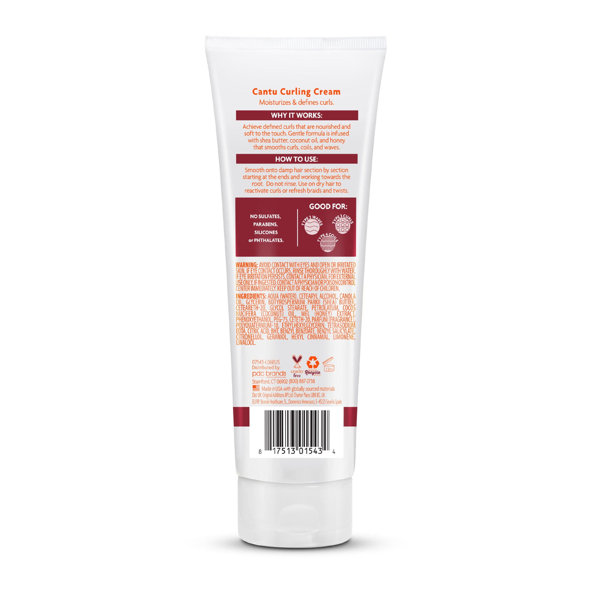 Cantu Care for Kids Paraben & Sulfate-Free Curling Cream with Shea Butter, 8 oz