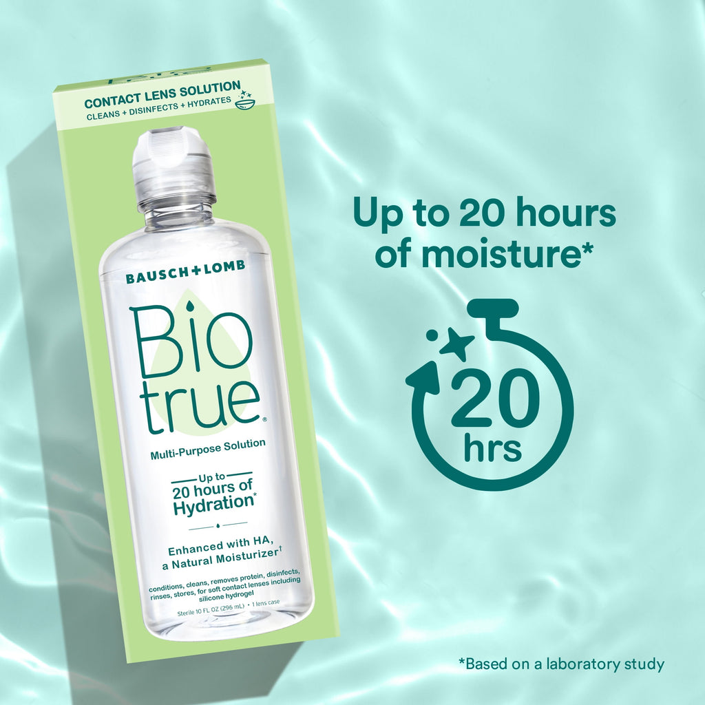 Biotrue Multi-Purpose Contact Lens Solution & Cleaner w/ Lens Case, 10 fl oz, 2 Pack
