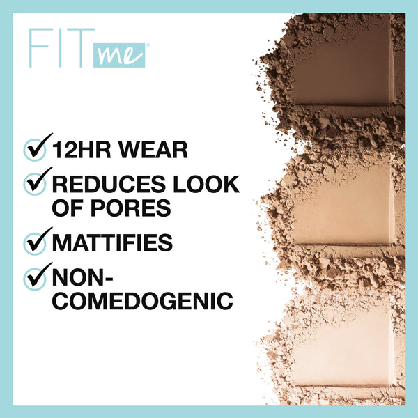 Maybelline Fit Me Matte Poreless Pressed Face Powder Makeup, Pure Beige, 0.29 oz