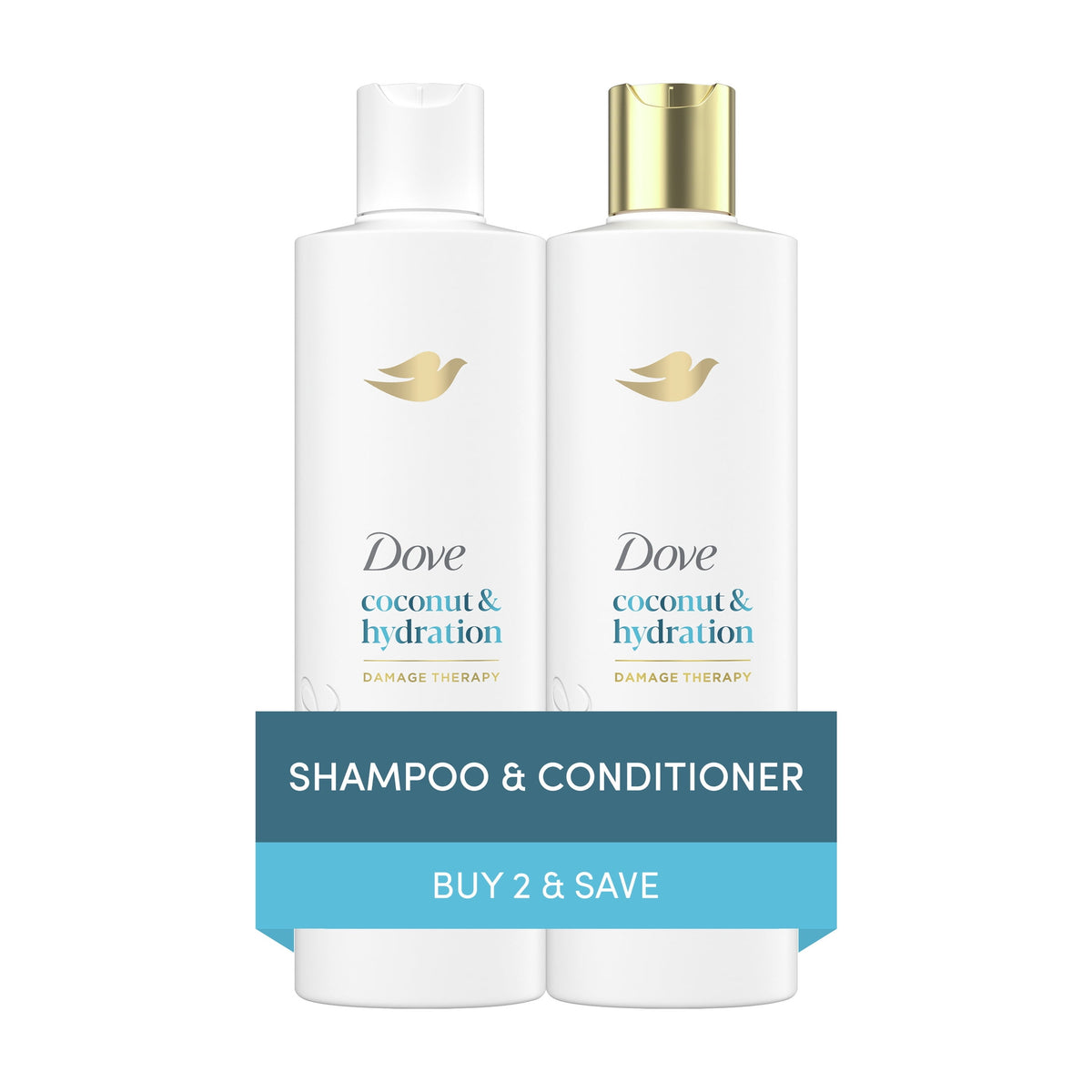 Dove Coconut & Hydration Shampoo & Conditioner Set, 12 fl oz 2 count