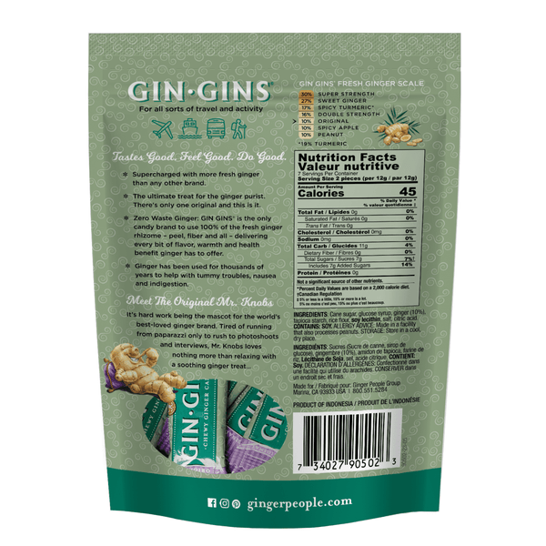 The Ginger People Gin Gins Original Chewy Ginger Candy, 3 oz