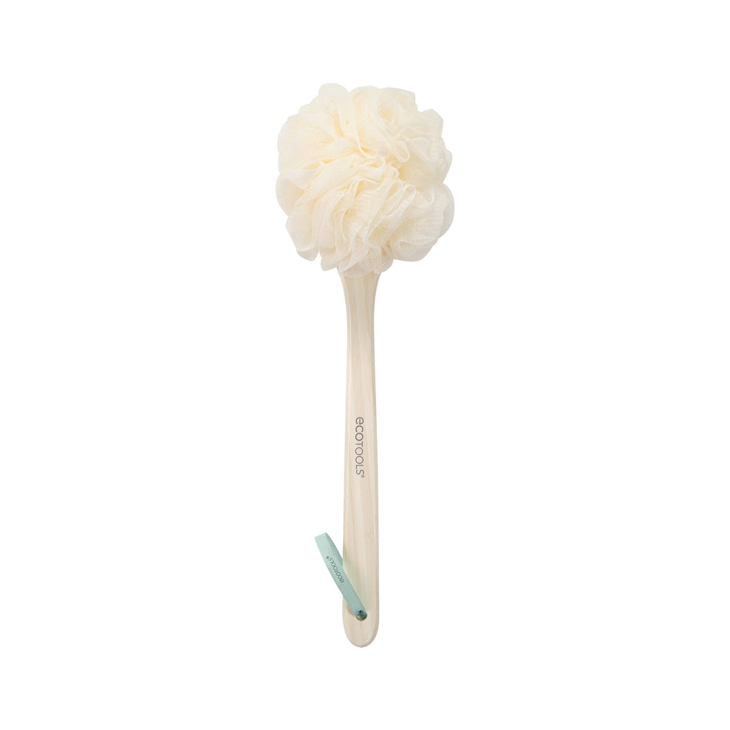 EcoTools EcoPouf Bath Brush, Loofah & Handle, Recycled Mesh Netting, for Adults, 1 Count