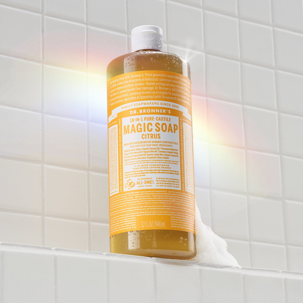 Dr.Bronner's Magic Soap, Citrus, Pure-Castile Body Wash Liquid Soap, 32 fl oz