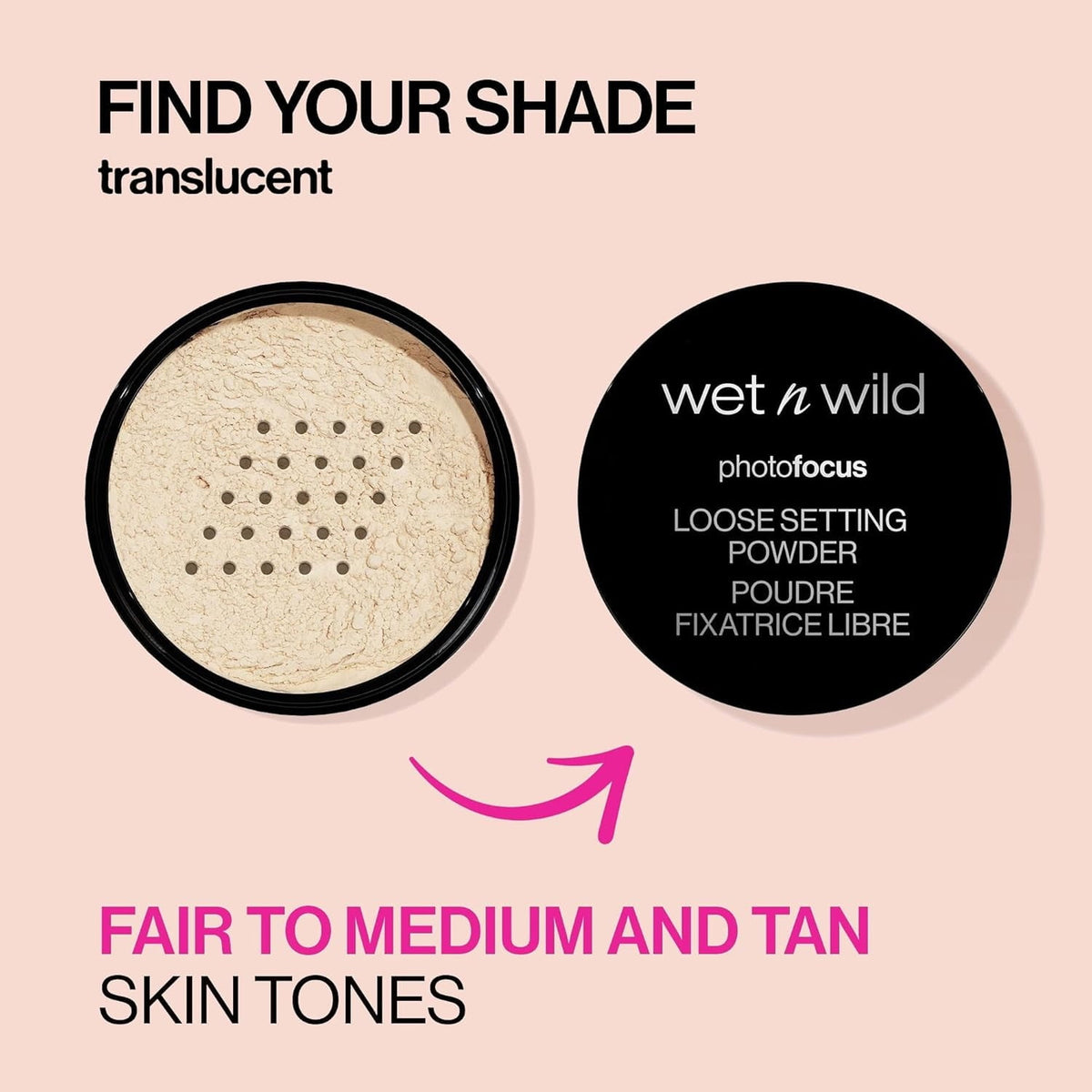 Wet n Wild Photo Focus Loose Setting Finishing Powder, Translucent Matte, 0.7 oz