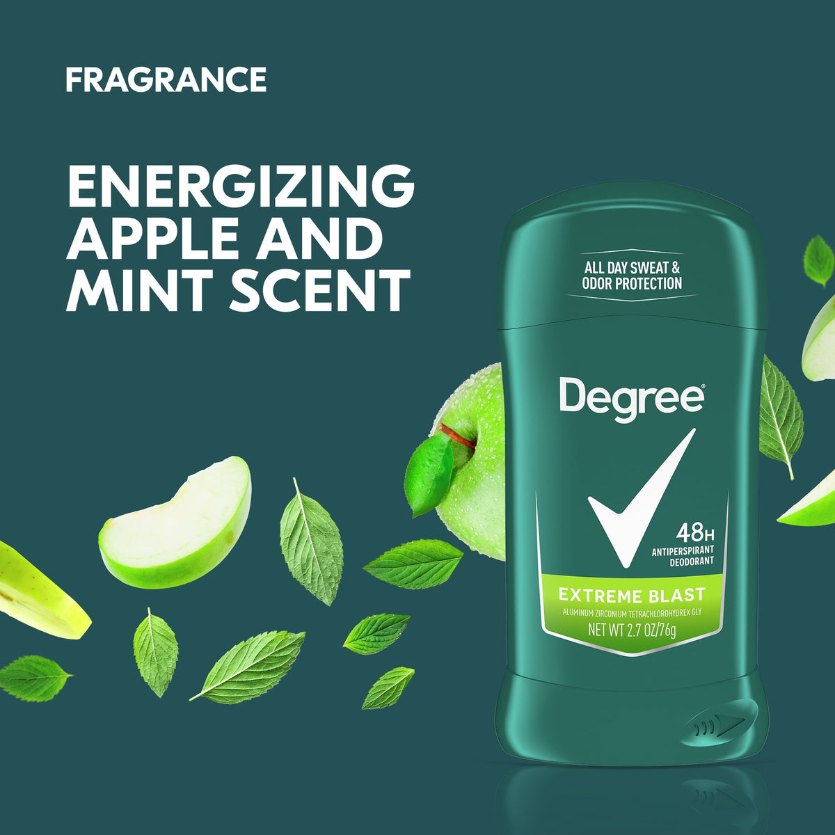 Degree Men Original Protection Antiperspirant Deodorant Stick for Men Extreme Blast Citrus Scent, 2.7 oz