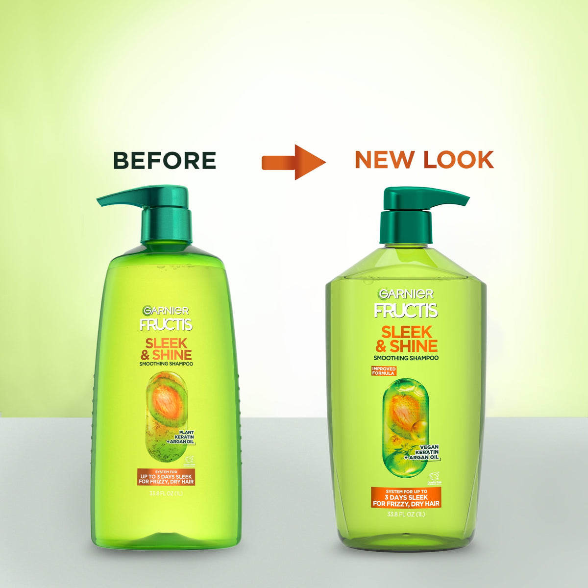 Garnier Fructis Sleek & Shine Argan Oil Anti Frizz Shampoo 1L
