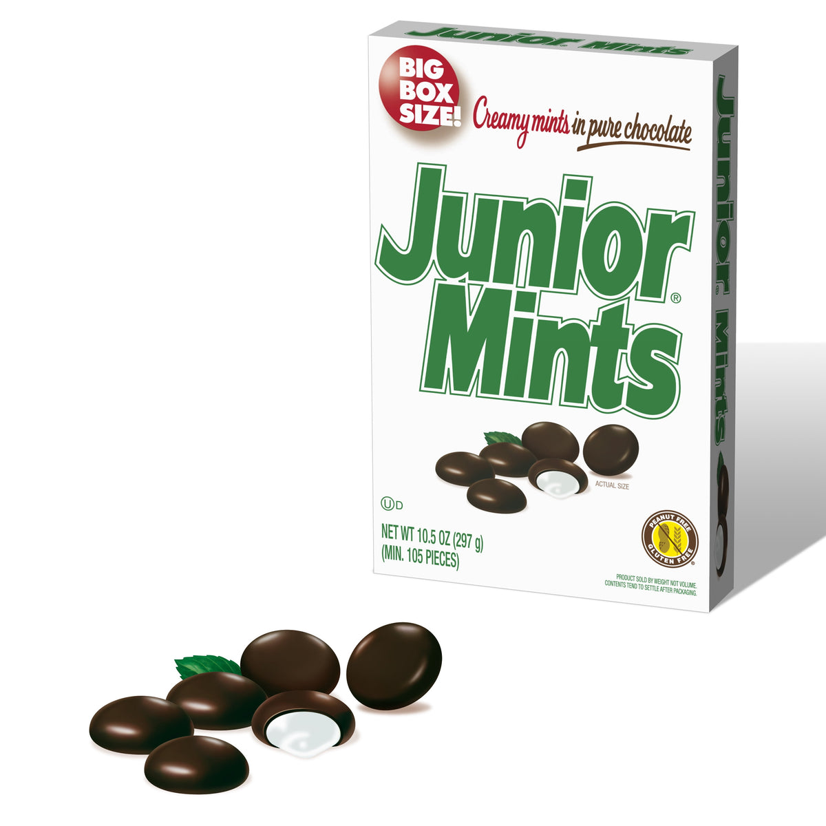 Junior Mints Dark Chocolate Mint Box, Allergen-Free, Kosher, 10.5 oz