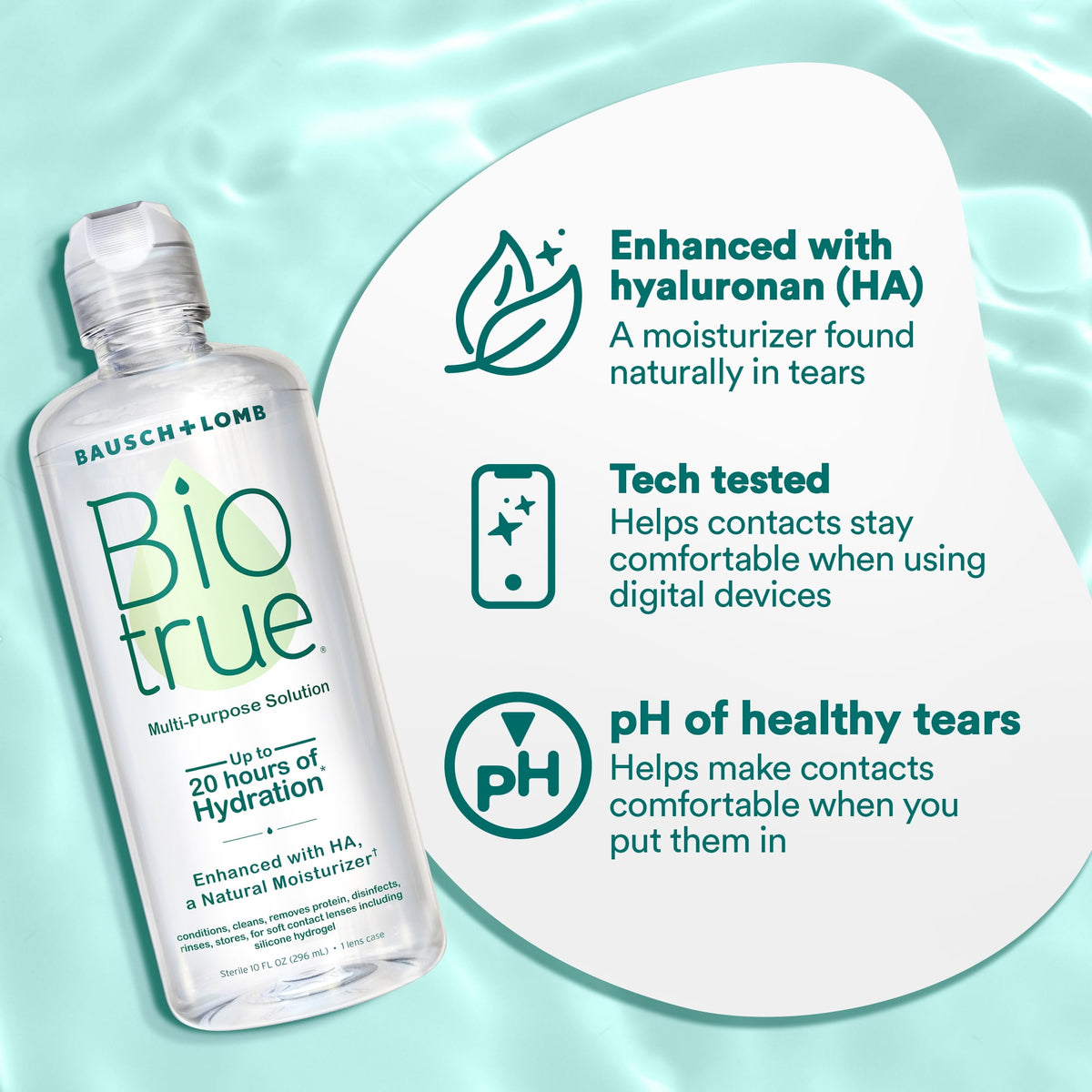Biotrue Multi-Purpose Contact Lens Solution & Cleaner w/ Lens Case, 4 fl oz