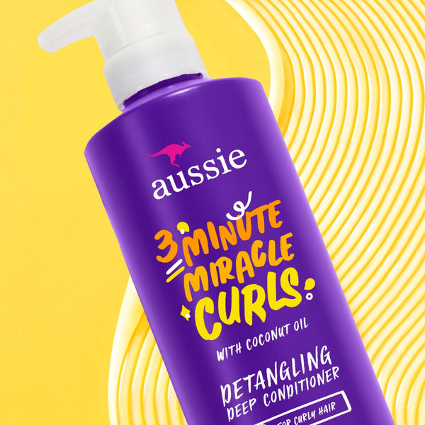 Aussie 3 Minute Miracle Curls Conditioner, for All Hair Types, Paraben Free, 16 fl oz