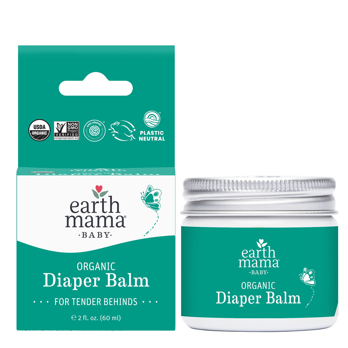 Earth Mama Organic Diaper Balm for Newborns, Infants & Toddlers, 2 fl oz