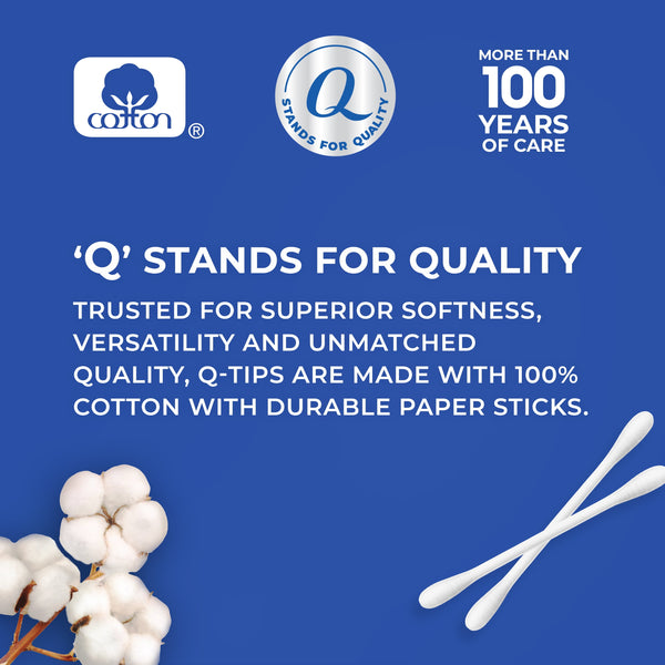 Q-tips Cotton Swabs, Original, For Home, First Aid and Beauty, 100% Cotton, 750 Count