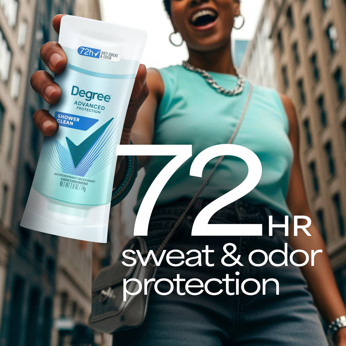 Degree Advanced Protection Antiperspirant Deodorant for 72-Hour Sweat & Odor Control for Women, Shower Clean with Body Heat Activated Technology