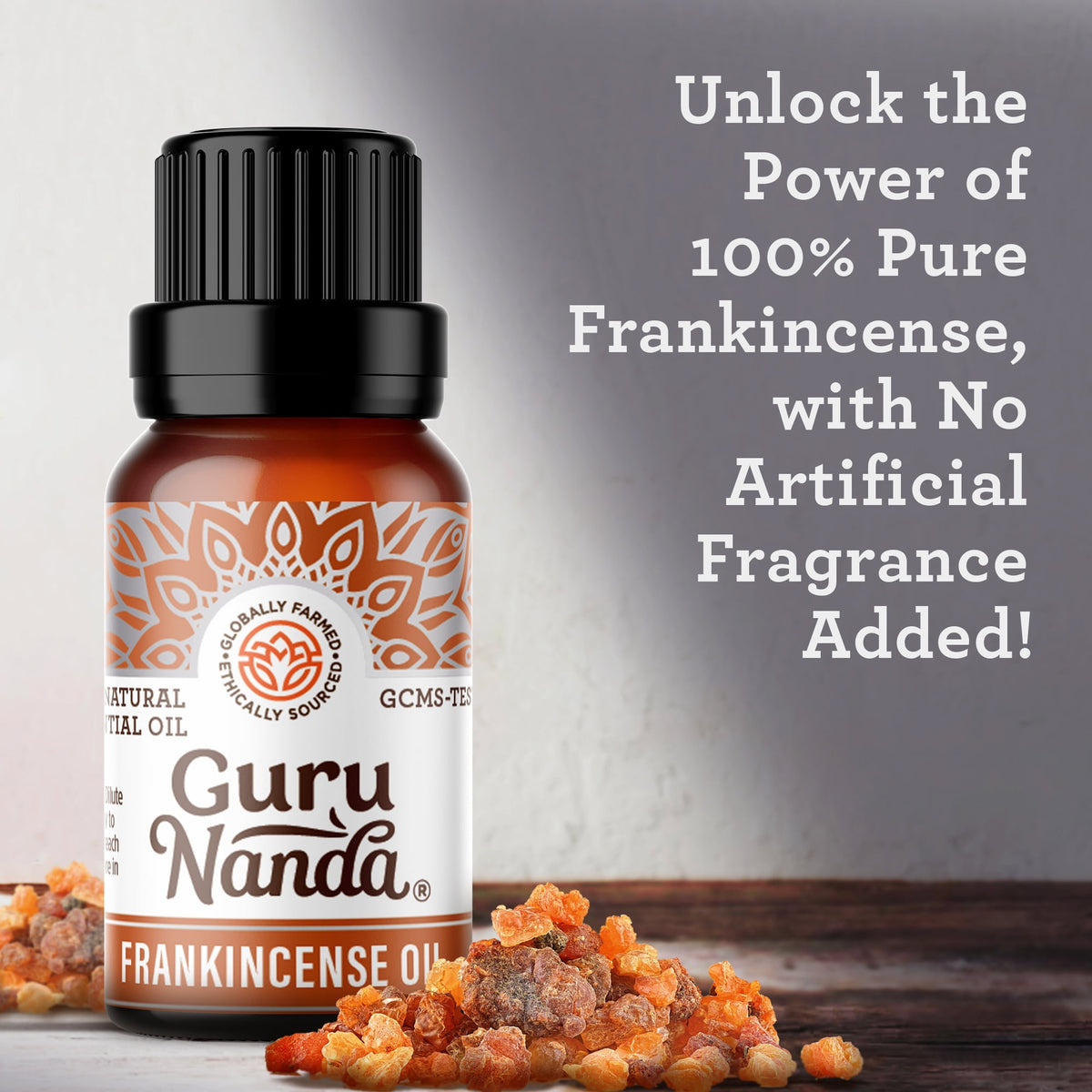 GuruNanda Pure & Natural Frankincense Essential Oil, Aromatherapy & Diffuser, 15 mL