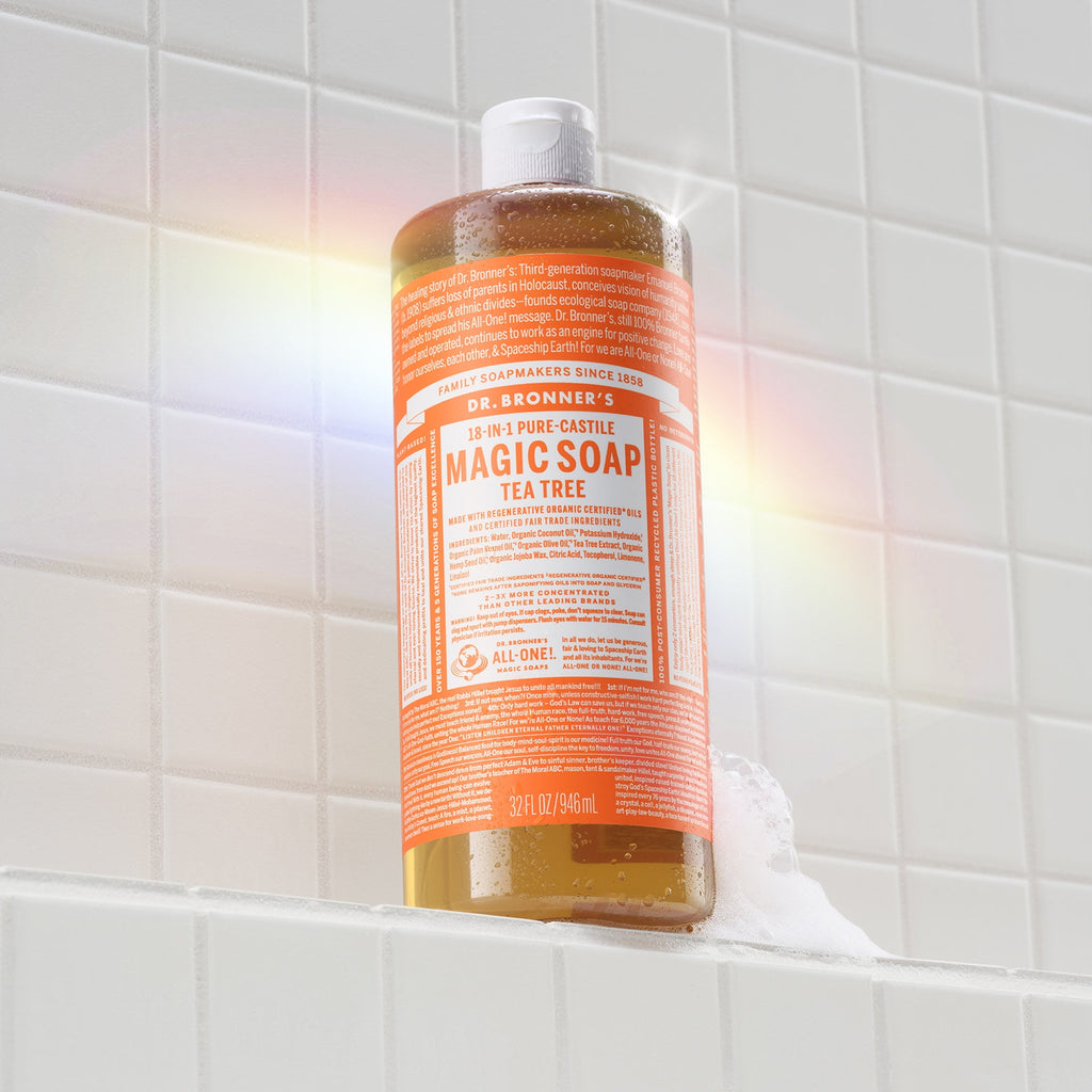 Dr.Bronner's Magic Soap, Tea Tree, Pure-Castile Body Wash Liquid Soap, 32 fl oz