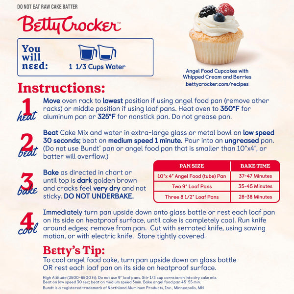 Betty Crocker Angel Food Confetti Cake Mix, 16.75 oz.