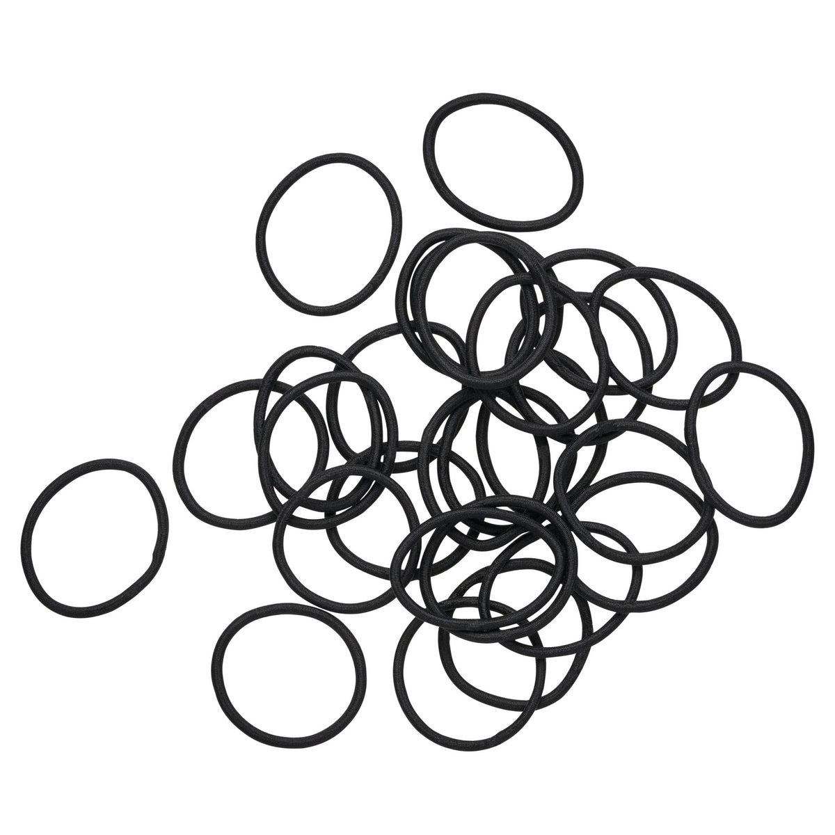Goody Ouchless Super Stretch Hair Ties for Thick Hair, Secure Grip, All-Day Wear, Black, 15 Count