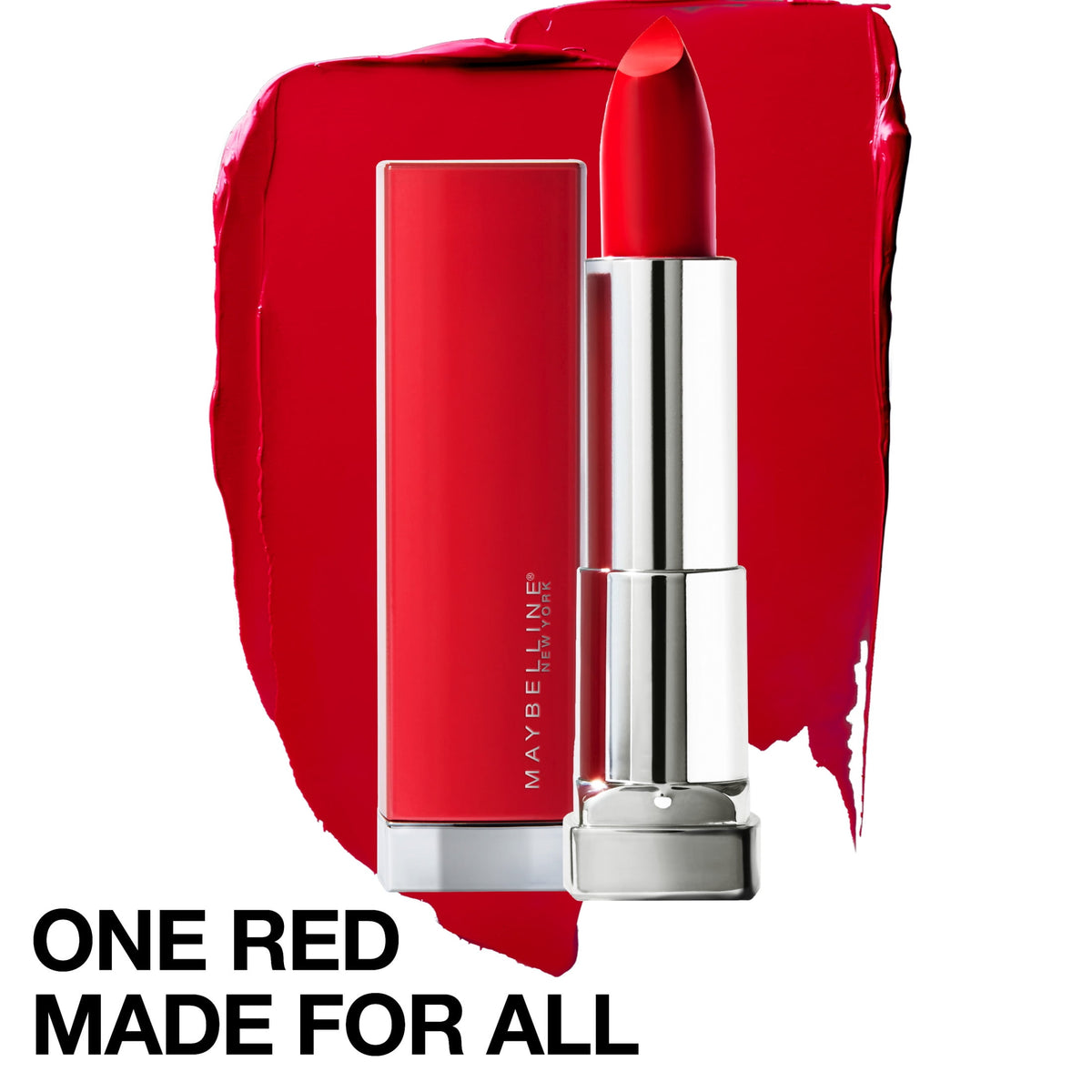 Maybelline Color Sensational Made For All Lipstick, Red For Me, Matte Red Lipstick, 0.15 oz.