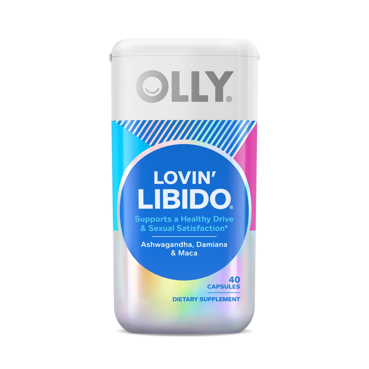 OLLY Lovin' Libido Capsule Supplement, Ashwaganda, Damiana, 40 Count