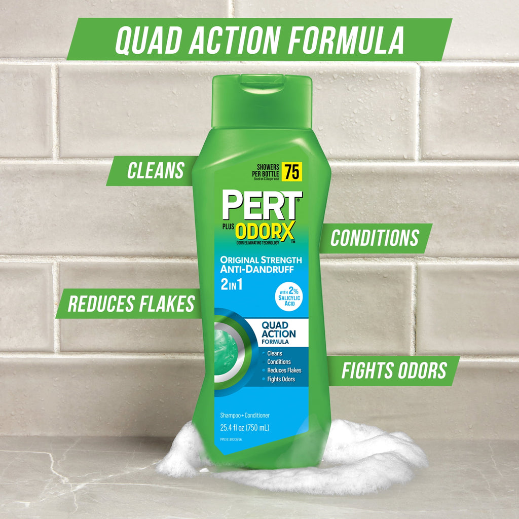 Pert Advanced Anti-Dandruff Relief 2-in-1 Shampoo Plus Conditioner, 25.4 fl oz