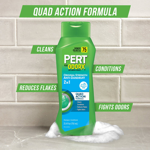 Pert Advanced Anti-Dandruff Relief 2-in-1 Shampoo Plus Conditioner, 25.4 fl oz