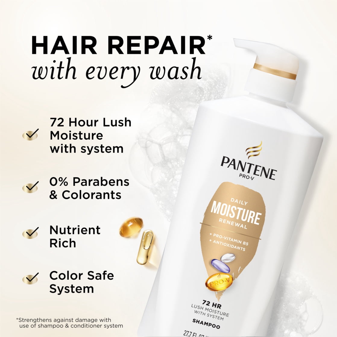 Pantene Pro-V Shampoo Daily Moisture Renewal, 27.7 oz