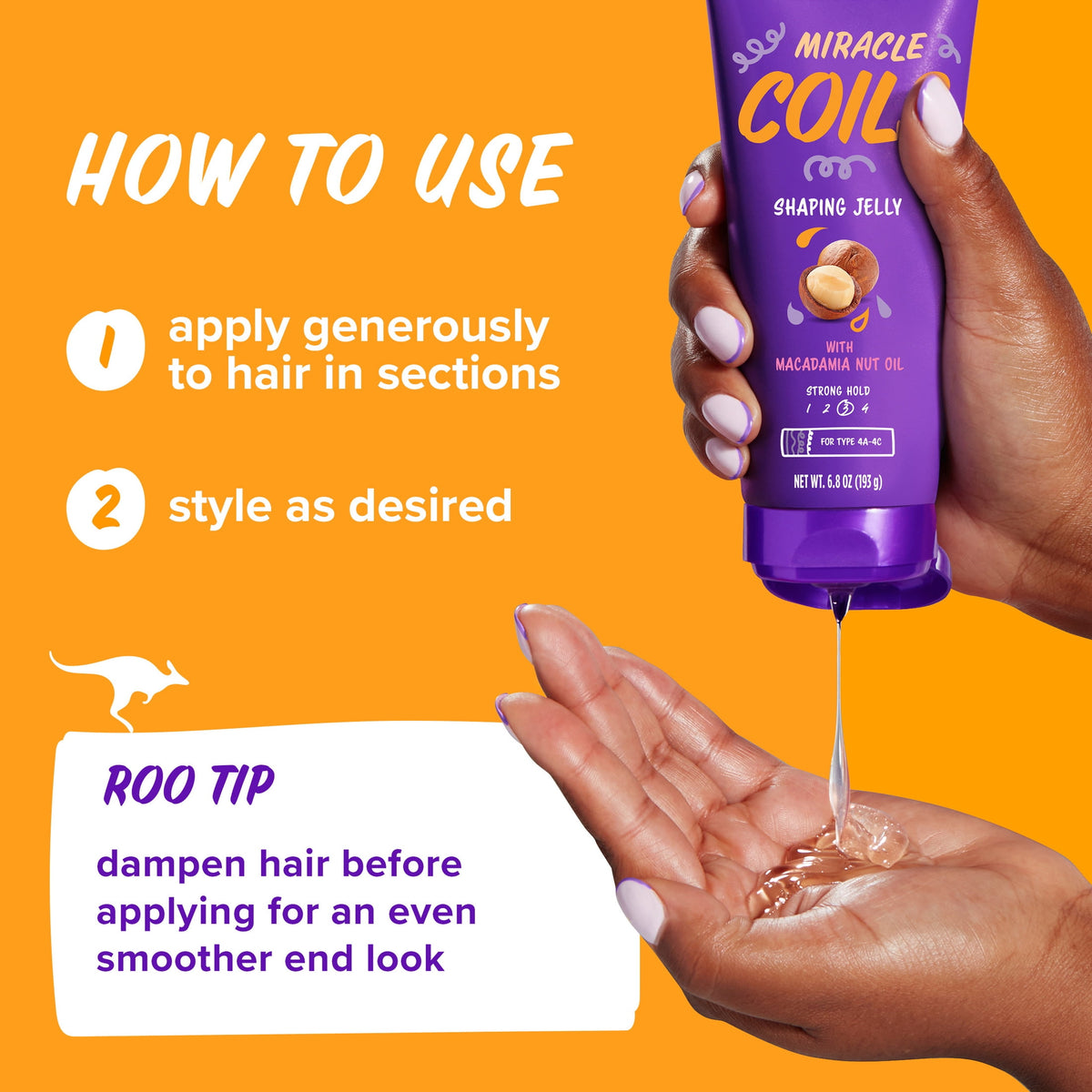 Aussie Miracle Coils Sulfate-Free Shaping Jelly with Cocoa Butter 6.8 fl oz