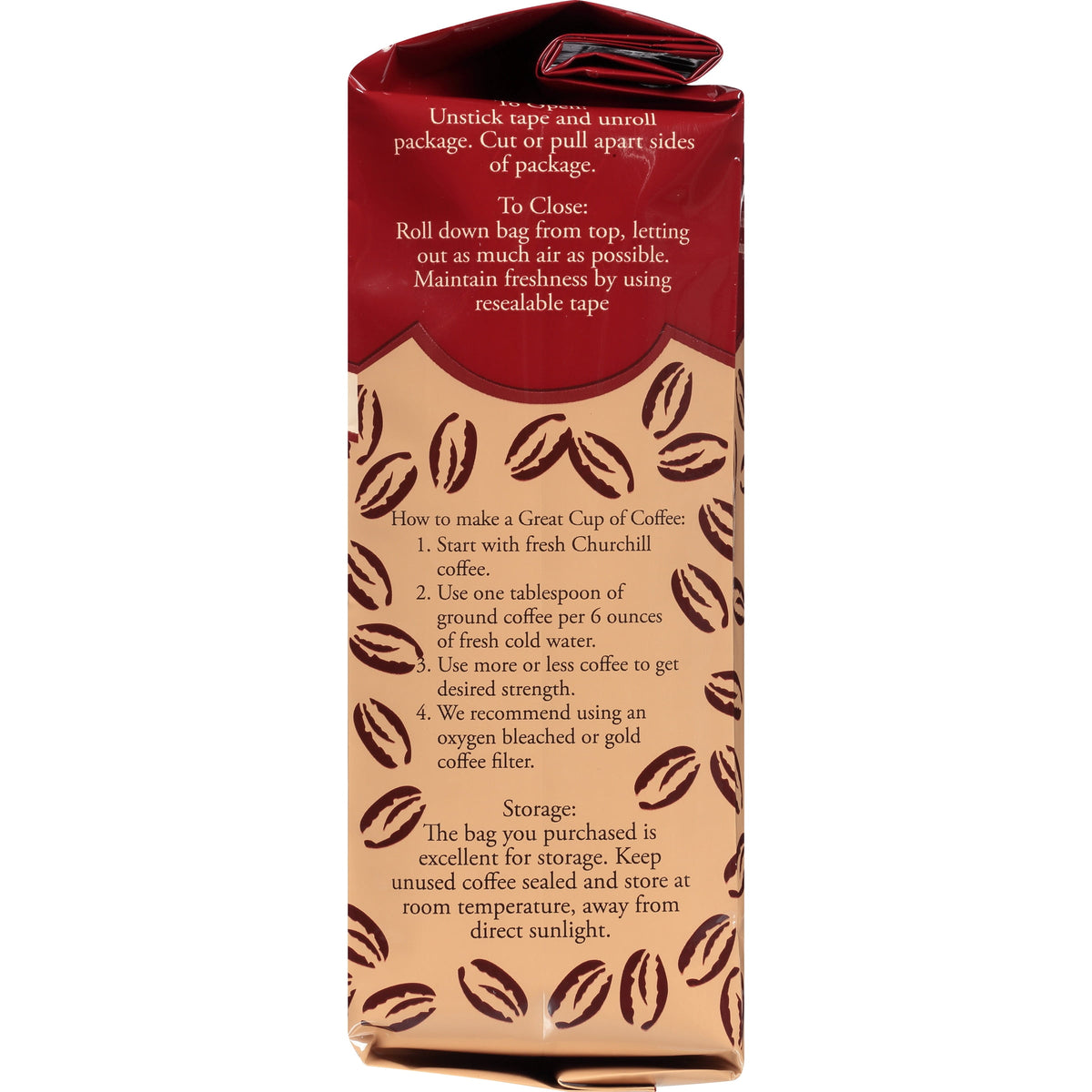Churchill Coffee Company Sinless Pastry Flavored Medium-Roast Ground Coffee 12 oz. Stand up Bag
