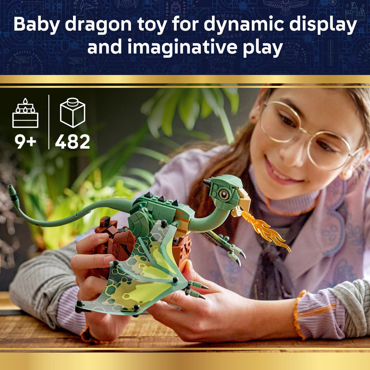 LEGO Harry Potter Norbert: Hagrid's Baby Dragon Collectible Building Toy 76477, Ages 9+
