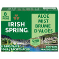 Irish Spring Aloe Mist Deodorant Bar Soap for Men, 12 Hour Fresh Deodorant Soap, 3.7 oz Bar (8 Pack)